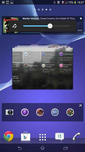 Sony Xperia T2 Ultra : écran d'accueil