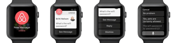 Airbnb lance une application sur Apple Watch