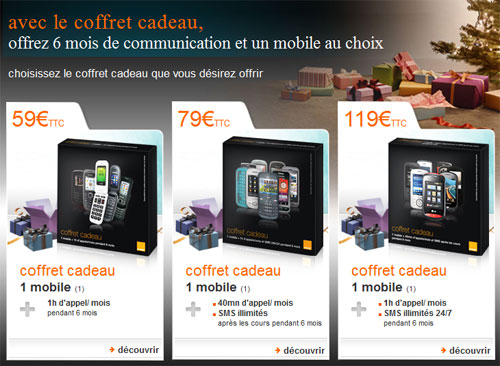 Orange propose des coffrets cadeaux mobile