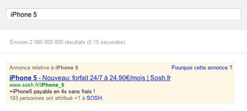 iPhone 5 : vers une disponibilité chez Sosh dès sa sortie ?
