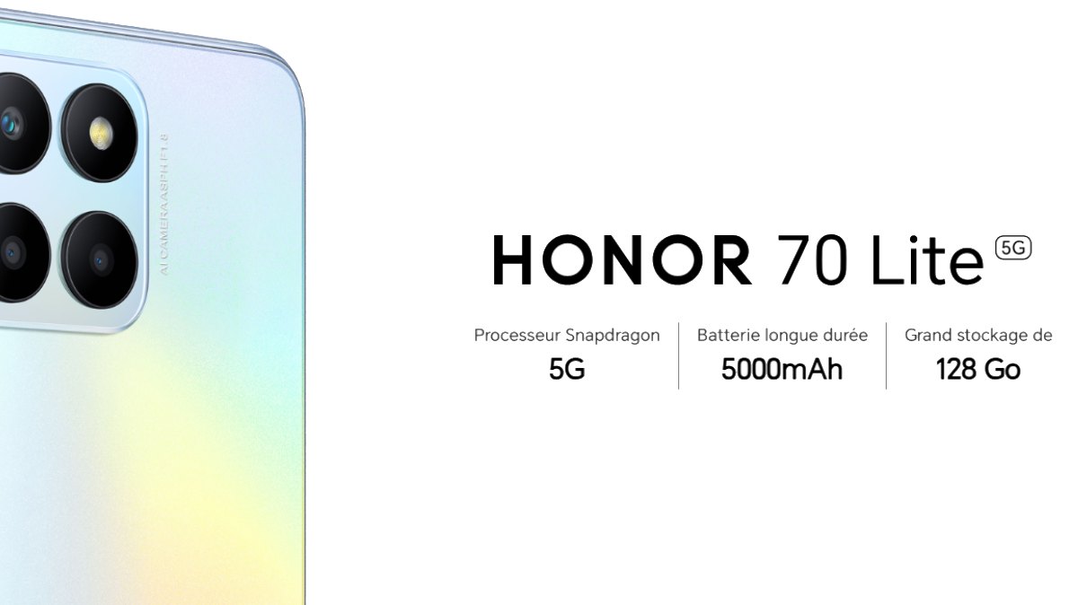 Honor 70 Lite : ce smartphone idéal pour la rentrée de vos enfants est à moins de 160 € chez ce marchand