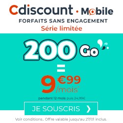 Promo Cdiscount Mobile 200Go