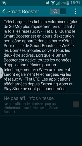 Samsung Galaxy S5 : navigateur Web