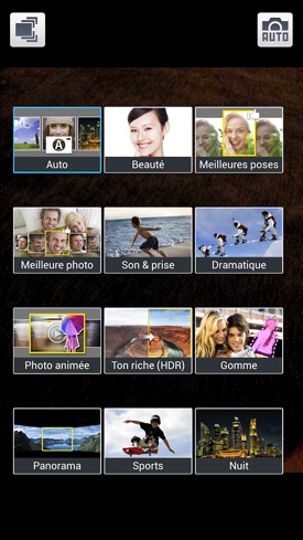 Samsung Galaxy S4 : menu photo