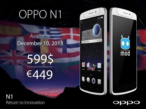 Oppo N1 : sortie le 10 décembre en Europe, et dans le monde entier