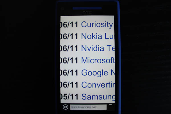 HTC Windows Phone 8X : écran