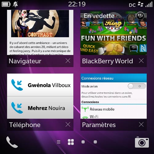 BlackBerry Q10 : interface BlackBerry 10