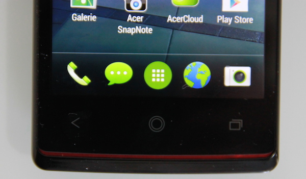 Acer Liquid E3 pavé tactile