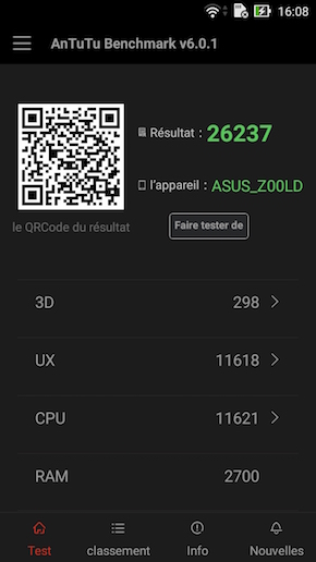 Asus ZenFone 2 Laser Antutu