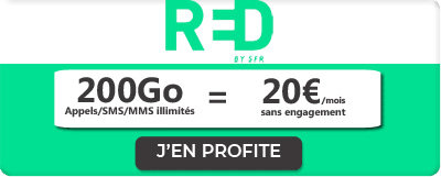 Forfait RED by SFR 200 Go à 20?/mois