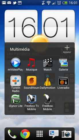 HTC One X : menu multimédia