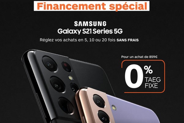 Payez votre Samsung Galaxy S21 en plusieurs fois sans frais avec Boulanger