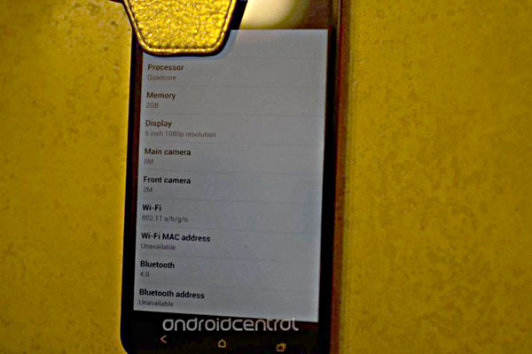 Premières photos HTC DLX version américaine J Butterfly avec un écran Full HD 1080p de 5 pouces