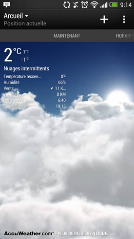 HTC One : météo