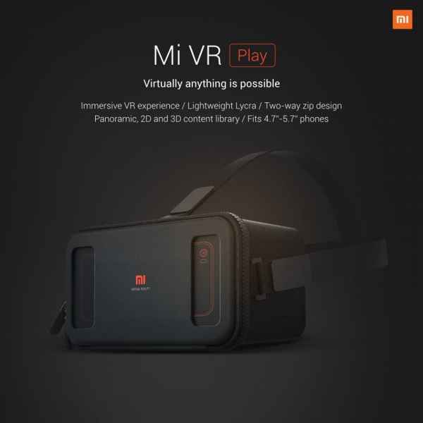 Xiaomi présente le Mi VR Play, son premier casque de réalité virtuelle
