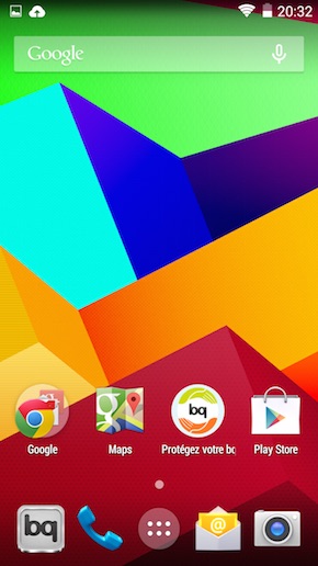 bq Aquaris E5 4G interface