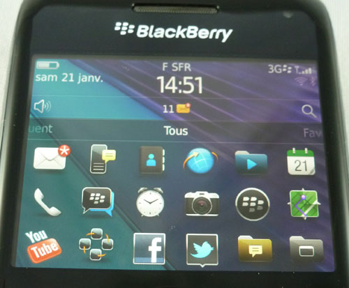 test blackberry bold 9790 système d'exploitation mobile BlackBerry OS 7