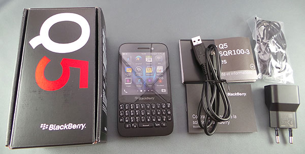 BlackBerry Q5 : contenu du pack