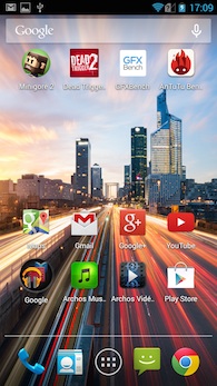 Archos 50 Helium interface