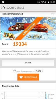 ZUK Z1 : 3DMark
