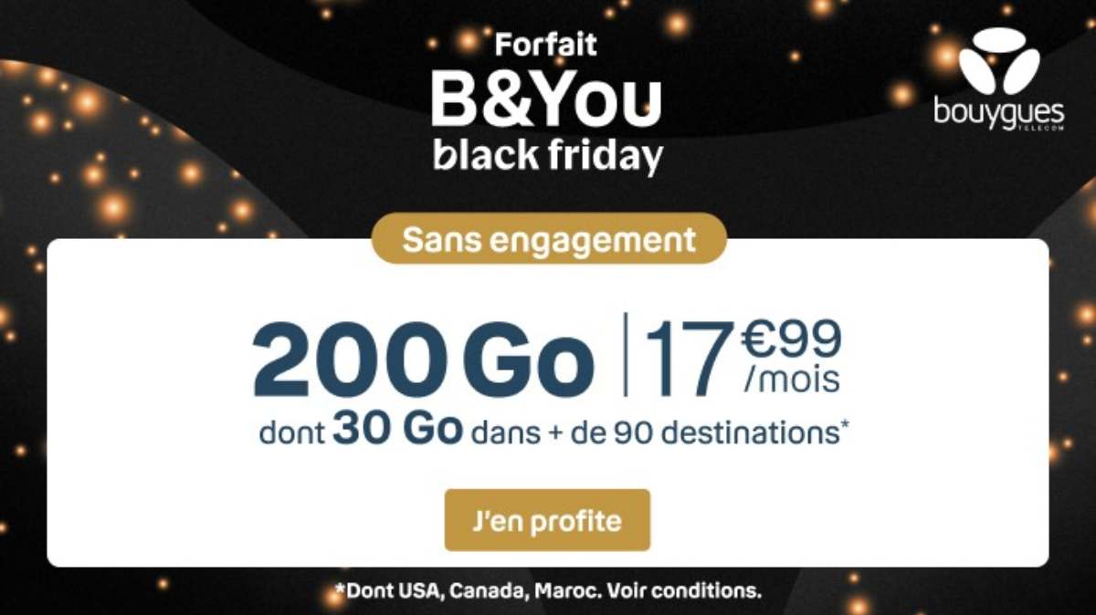C'est le Black Friday chez Bouygues Telecom : découvrez les séries spéciales B&You à prix doux !