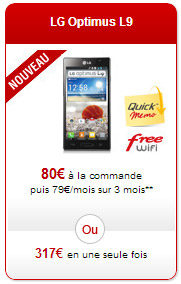 Le LG Optimus L9 disponible chez Free Mobile