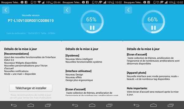 Huawei Ascend P7 : EmotionUI 3.0 en cours de déploiement en France
