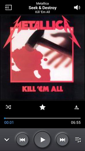 Samsung Galaxy S4 Mini : lecteur musical