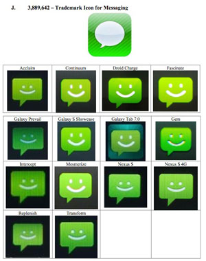 icones Apple iOS vs icones Samsung TouchWiz