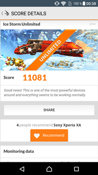 Sony Xperia XA : 3dmark