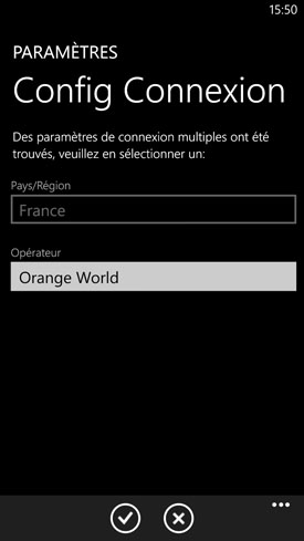 HTC Windows Phone 8X : menu réseau