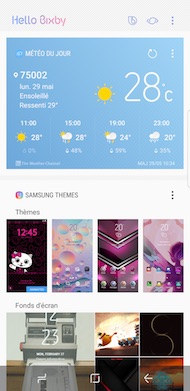 Samsung Galaxy S8 interface