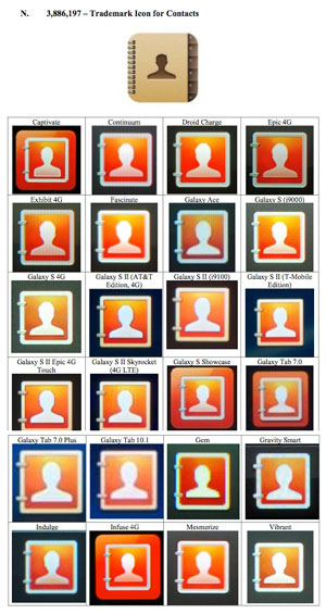 icones Apple iOS vs icones Samsung TouchWiz