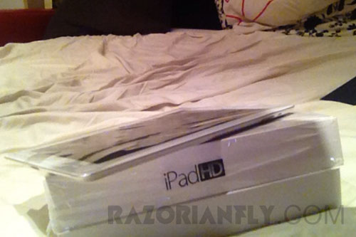 ipad 3 HD première photo boite box fuite leak