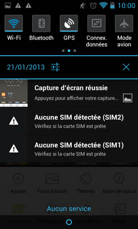 Wiko Cink Slim : notifications