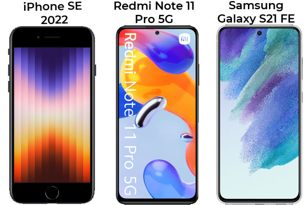 SOLDES : où trouver le Samsung Galaxy S21 FE, l'iPhone SE 2022 et le Xiaomi Redmi Note 11 Pro 5G au meilleur prix ?