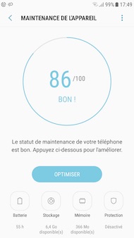 Samsung Galaxy J5 (2017) interface