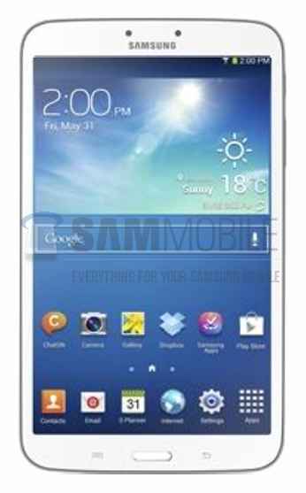 Samsung Galaxy Tab 3 8.0 : une photo et une fiche technique