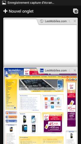 Samsung Galaxy Note 2 : Mode une main