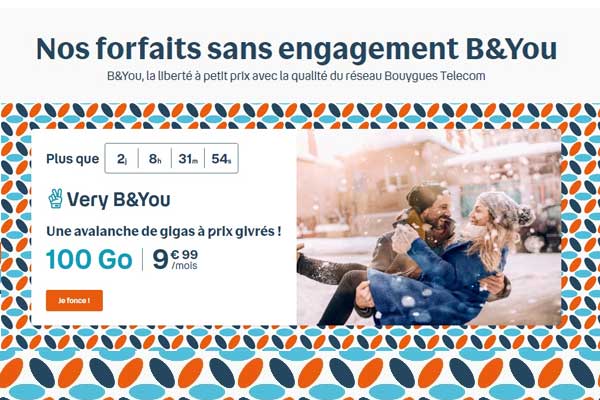 Des forfaits mobiles Very B&You à prix cadeau chez Bouygues Telecom !