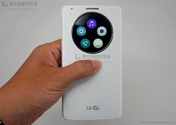 LG G3 avec étui QuickCircle