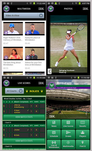 L'appli officielle Wimbledon disponible sur Google Play et iOS
