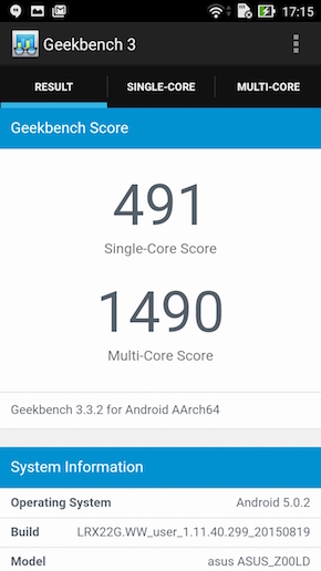 Asus ZenFone 2 Laser Antutu