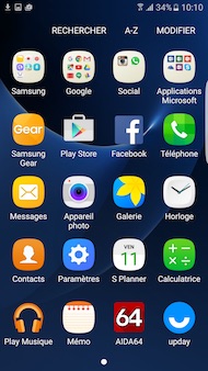 Samsung Galaxy S7 Edge interface