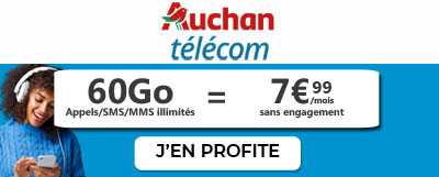 promo forfait auchan telecom 60go