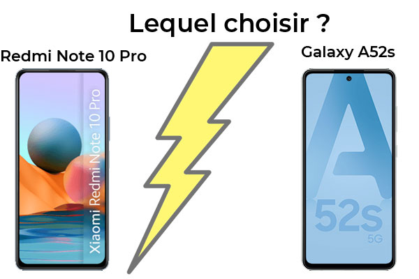 Samsung Galaxy A52s vs Xiaomi Redmi Note 10 Pro : lequel choisir ?