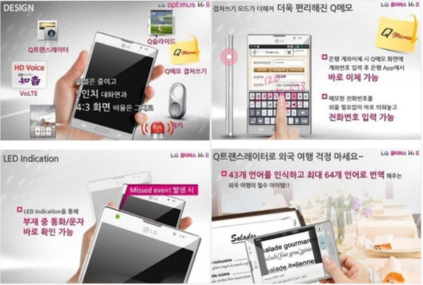 Fuites caractéristiques techniques LG Optimus VU 2