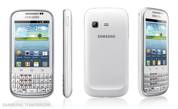 Samsung annonce le Galaxy Chat, un smartphone Android 4.0 ICS avec clavier azerty en façade