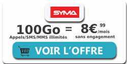 promo forfait Syma 100Go