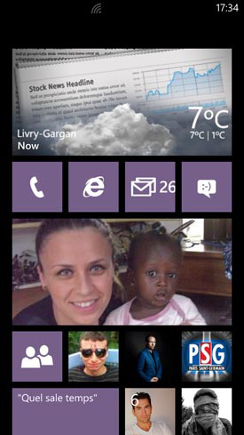 Samsung Ativ S : interface Windows Phone 8